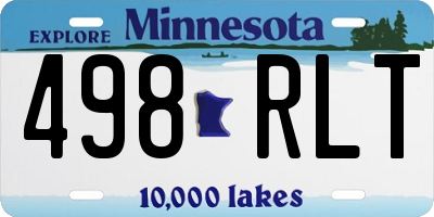 MN license plate 498RLT