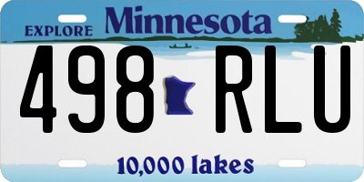 MN license plate 498RLU