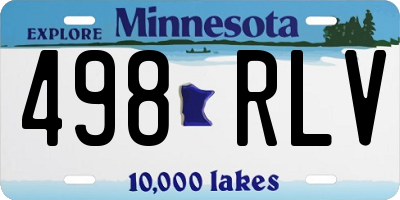 MN license plate 498RLV