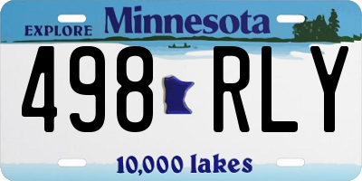 MN license plate 498RLY
