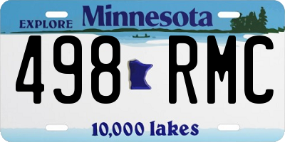 MN license plate 498RMC