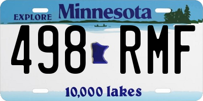 MN license plate 498RMF