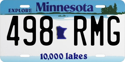 MN license plate 498RMG