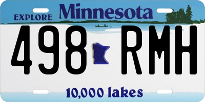 MN license plate 498RMH