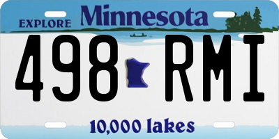 MN license plate 498RMI