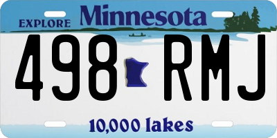 MN license plate 498RMJ