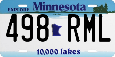 MN license plate 498RML