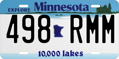 MN license plate 498RMM