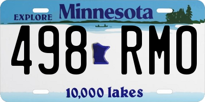 MN license plate 498RMO