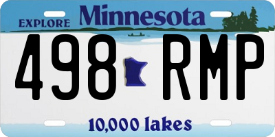 MN license plate 498RMP