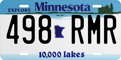 MN license plate 498RMR