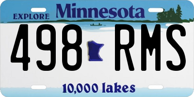MN license plate 498RMS