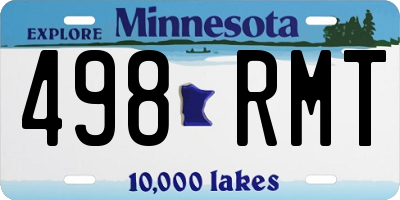 MN license plate 498RMT
