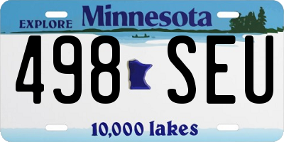 MN license plate 498SEU