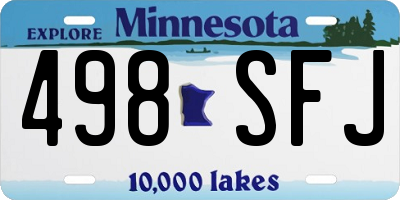 MN license plate 498SFJ