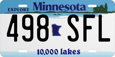 MN license plate 498SFL