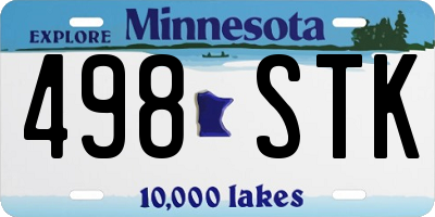 MN license plate 498STK