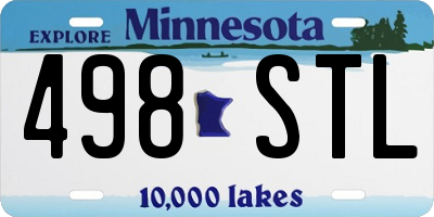 MN license plate 498STL