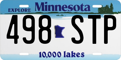 MN license plate 498STP