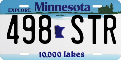 MN license plate 498STR