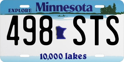 MN license plate 498STS