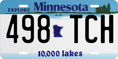 MN license plate 498TCH