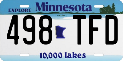 MN license plate 498TFD