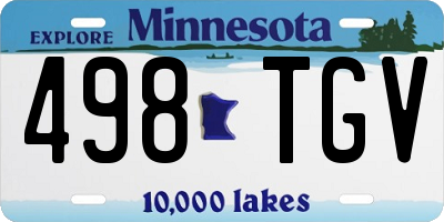 MN license plate 498TGV