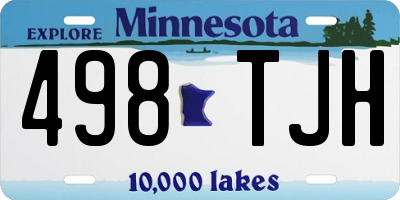 MN license plate 498TJH