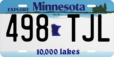 MN license plate 498TJL