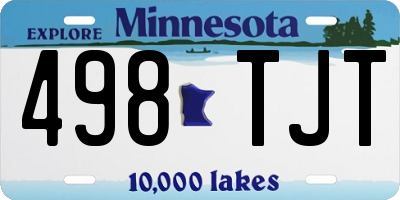 MN license plate 498TJT