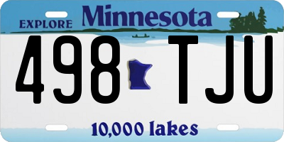MN license plate 498TJU