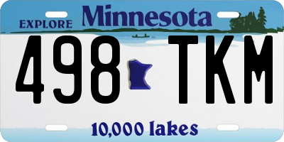 MN license plate 498TKM