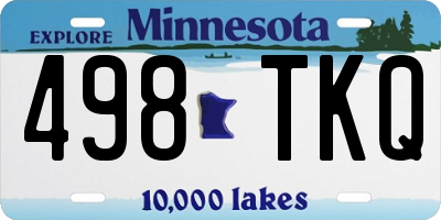 MN license plate 498TKQ
