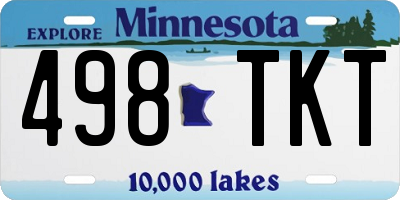 MN license plate 498TKT