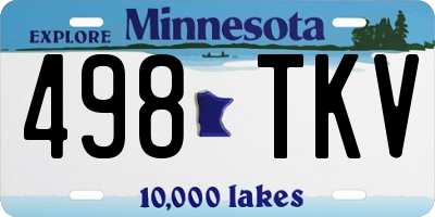 MN license plate 498TKV