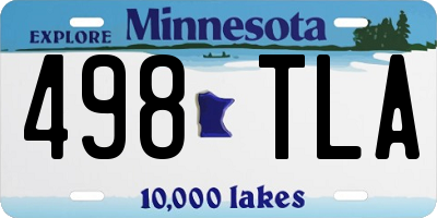 MN license plate 498TLA