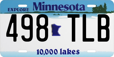 MN license plate 498TLB