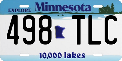MN license plate 498TLC
