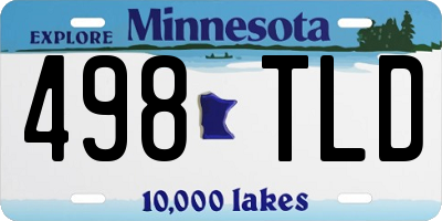 MN license plate 498TLD