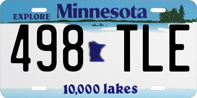 MN license plate 498TLE
