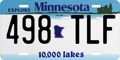 MN license plate 498TLF