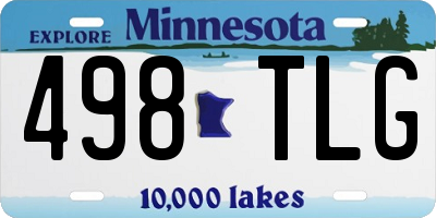 MN license plate 498TLG
