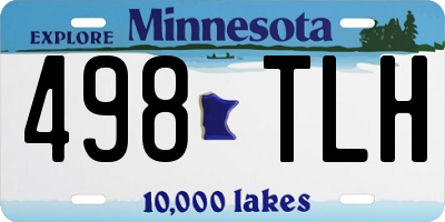 MN license plate 498TLH