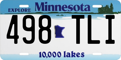 MN license plate 498TLI