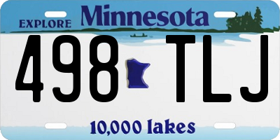 MN license plate 498TLJ