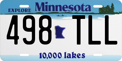 MN license plate 498TLL