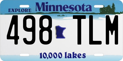 MN license plate 498TLM