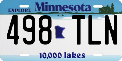 MN license plate 498TLN