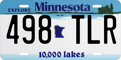 MN license plate 498TLR